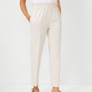 Gingham Pull On Tapered Pant Size M